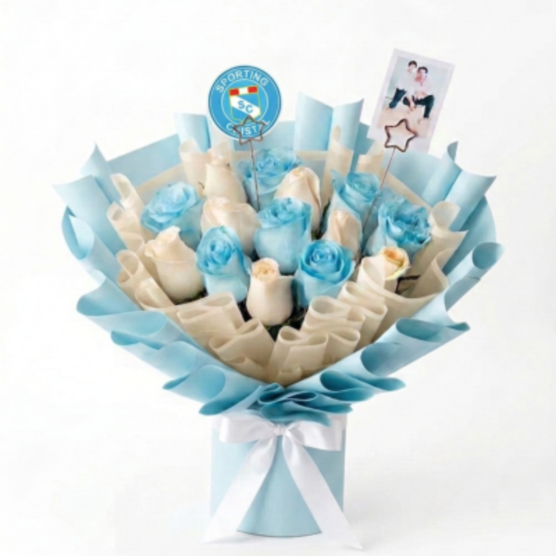 Pegar sticker de cristal en alianza (3) Arreglo Floral Sporting Cristal - Imagen 1